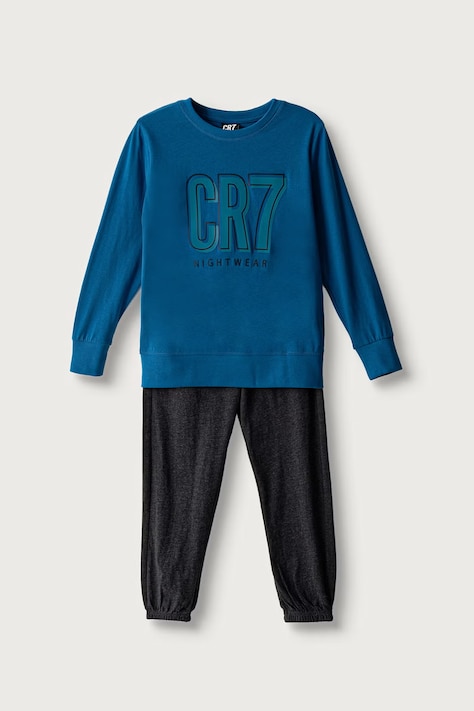 CR7 Cristiano Ronaldo Pigiama a due parti per bambini con cotone blu 8770