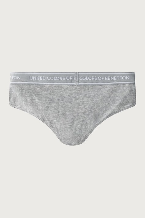 United Colors of Benetton Chiloți full brief pentru copii din bumbac cu elastan pachet de 2 albi 3G680S03G