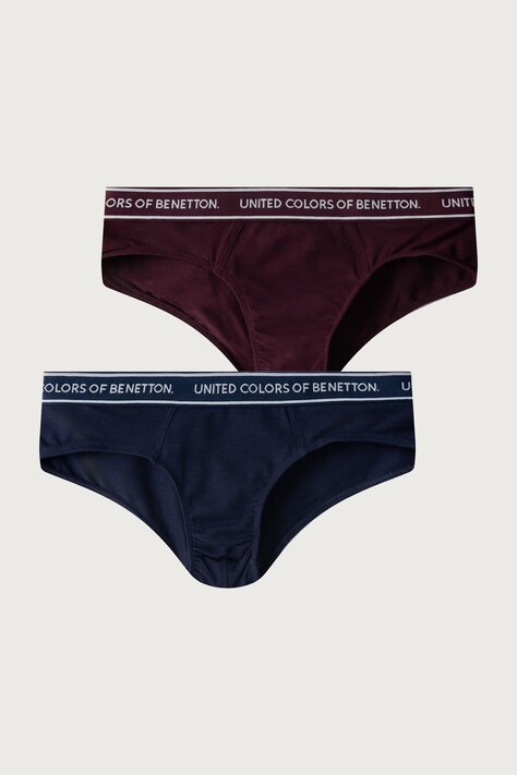 United Colors of Benetton Figi dziecięce bawełniane z elastanem 2-pack granatowe 3G680S03G