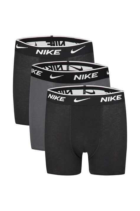 Nike Bokserki dziecięce bawełniane z elastanem 3-pack szare 9N0846
