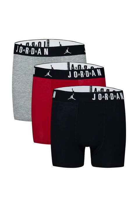 Jordan Bokserki dziecięce bawełniane z elastanem 3-pack czerwone 9J0633