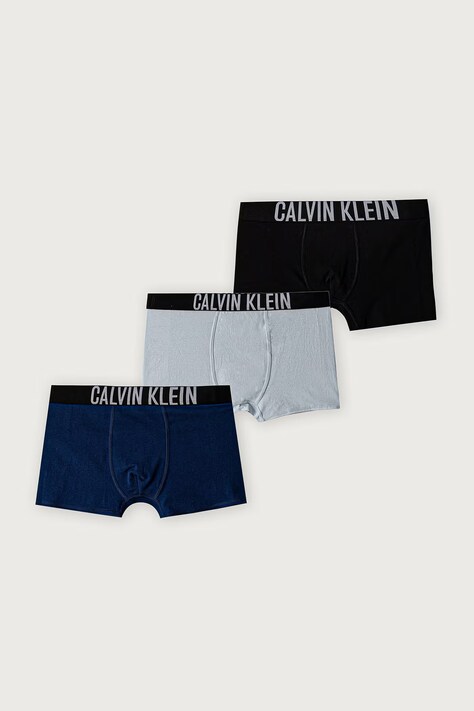 Calvin Klein Underwear Bokserki dopasowane dziecięce bawełniane z elastanem 3-pack granatowe B70B700510