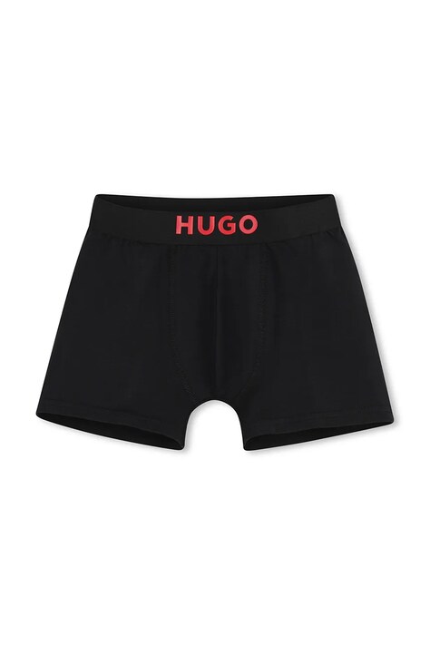 HUGO боксери дитячі бавовняні з еластаном 2 шт — AW26-BIBZZ5, чорний — фото 4