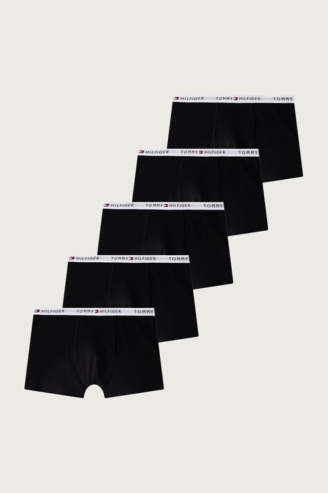Tommy Hilfiger Bokserki dopasowane dziecięce bawełniane z elastanem 5-pack czarne UB0UB00611
