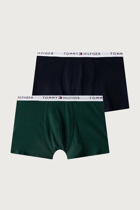 Tommy Hilfiger Boxeri mulați pentru copii din bumbac cu elastan pachet de 2 negri UB0UB00613