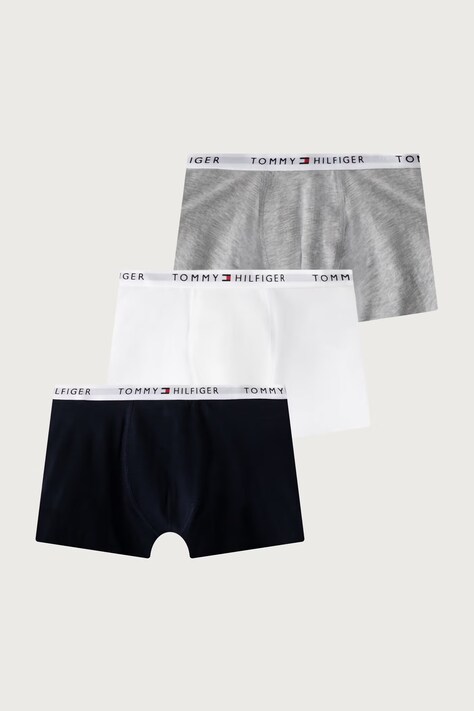 Tommy Hilfiger bokserki dziecięce bawełniane z elastanem 3-pack szare UB0UB00606