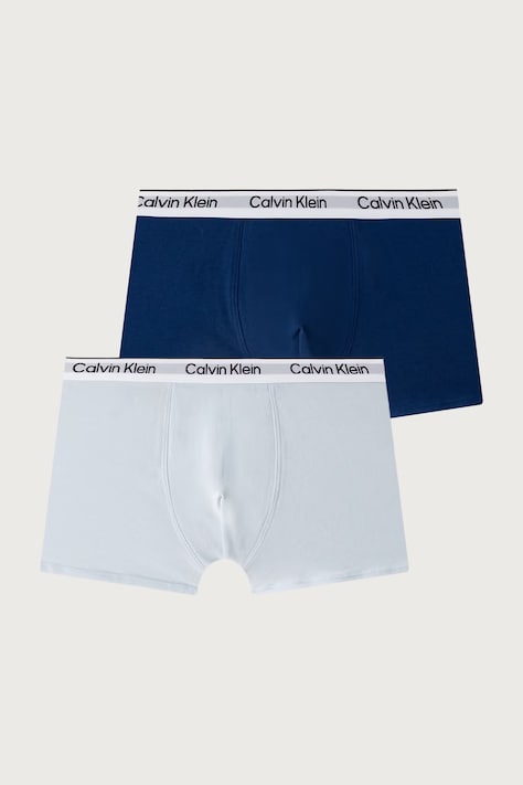 Calvin Klein Underwear Priliehavé boxerky detské bavlnené s elastanom 2-pak modré B70B700506