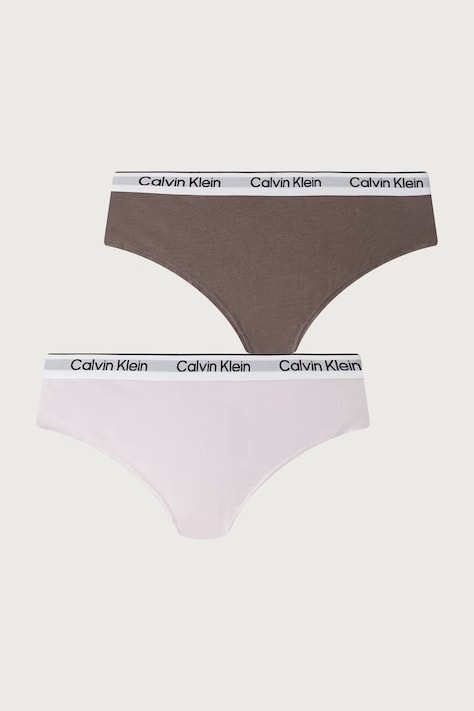 Calvin Klein Underwear Slipy dziecięce bawełniane z elastanem 2-pack fioletowe G80G800727
