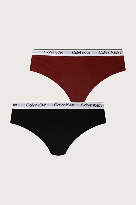 Calvin Klein Underwear Slipy dziecięce bawełniane z elastanem 2-pack bordowe G80G800727
