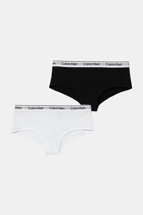 Calvin Klein Underwear slipy dziecięce bawełniane z elastanem 2-pack czarne G80G800727