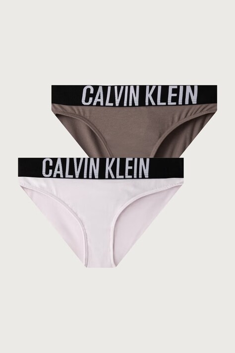 Calvin Klein Underwear Slipy dziecięce bawełniane z elastanem 2-pack fioletowe G80G800729