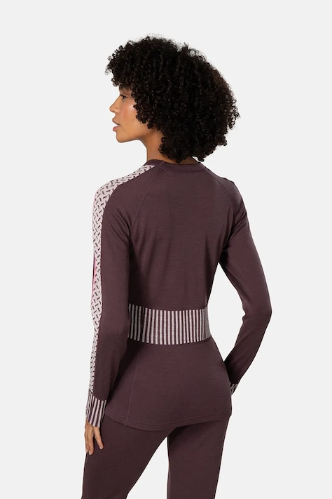 Kari Traa Longsleeve funkcyjny damski wełniany INES bordowy 624019