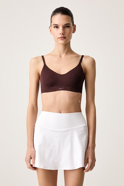 Nike Biustonosz sportowy Alate Minimalist brązowy FQ3550.227