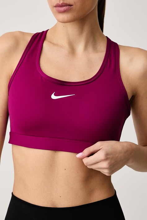 Nike Biustonosz sportowy Swoosh różowy DX6821.630
