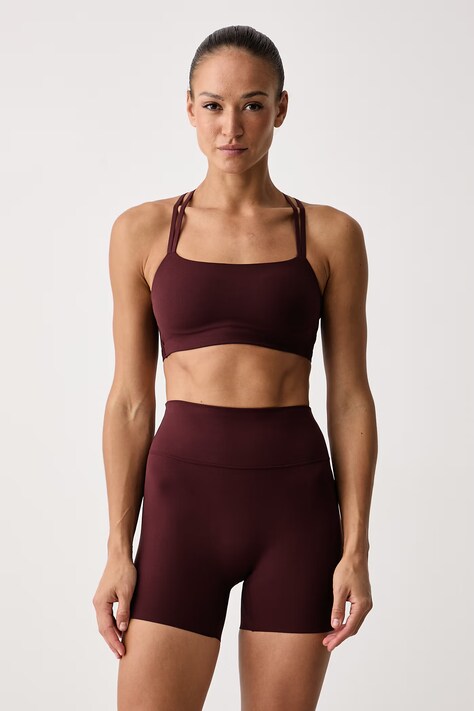 Nike Biustonosz do jogi Zenvy Strappy brązowy IB9847.658