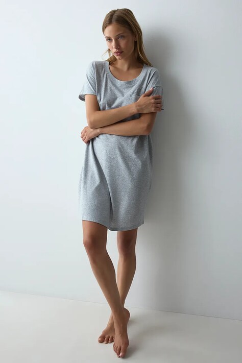 Triumph Koszula nocna damska bawełniana Nightdresses szara 10225066