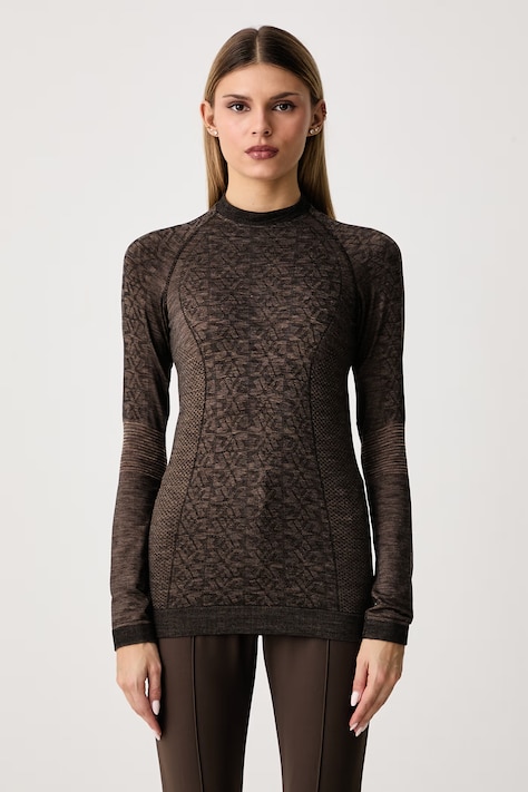 Newland Longsleeve funkcyjny damski z dodatkiem wełny Bright brązowy N4600S.339