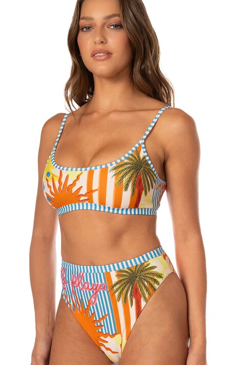 Maaji Biustonosz kąpielowy damski Beach Static Lane niebieski PT5429SBR002