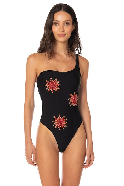 Maaji Strój kąpielowy jednoczęściowy damski Bloom Ritual czarny PT4070SOC001