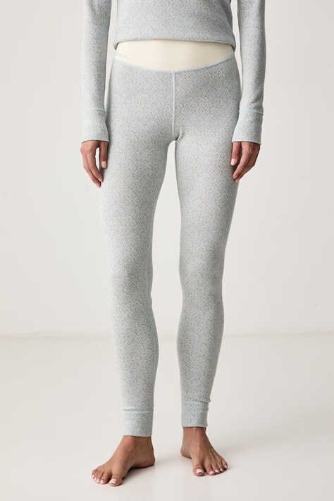 Devold Legginsy funkcyjne damskie z wełną merino Signature Silk niebieskie PDGO.426.110.A