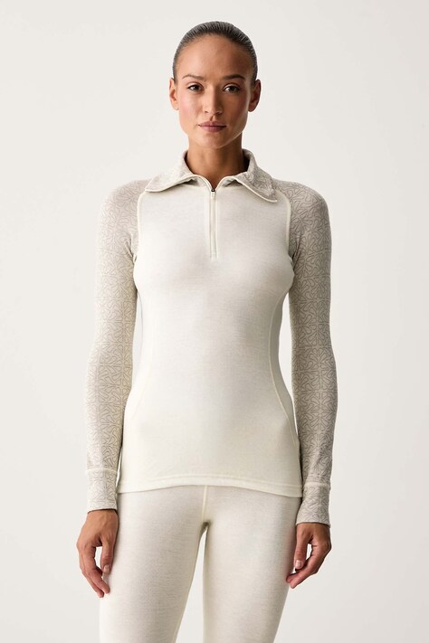 Devold Longsleeve funkcyjny damski z wełną Duo Active Merino beżowy PDGO.328.244.A