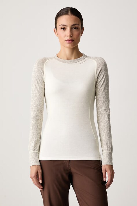 Devold Longsleeve funkcyjny damski z wełną merino Duo Active Merino beżowy PDGO.328.226.A