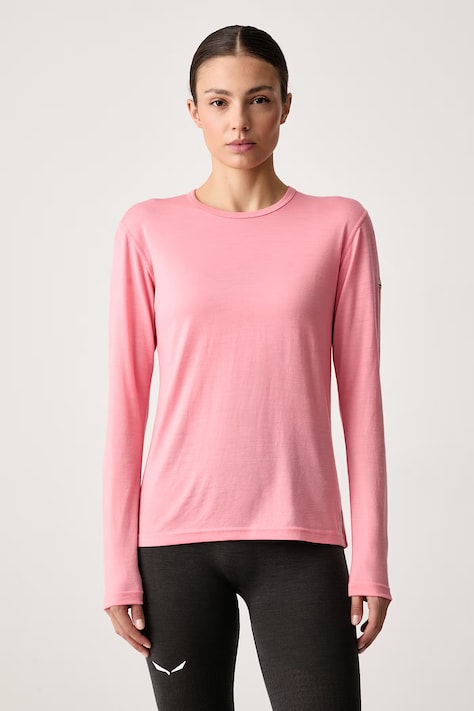 Devold Longsleeve funkcyjny damski z wełny merino Breeze Plus Merino różowy PDGO.183.286.C
