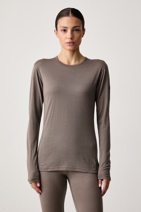 Devold Longsleeve funkcyjny damski wełniany Breeze Merino brązowy PDGO.180.286.A