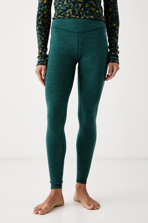 Smartwool Legginsy funkcyjne damskie z wełny merino turkusowe SW018809R251