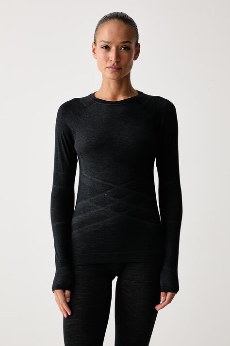 Smartwool Longsleeve termoaktywny damski z wełną merino czarny SW0030550011