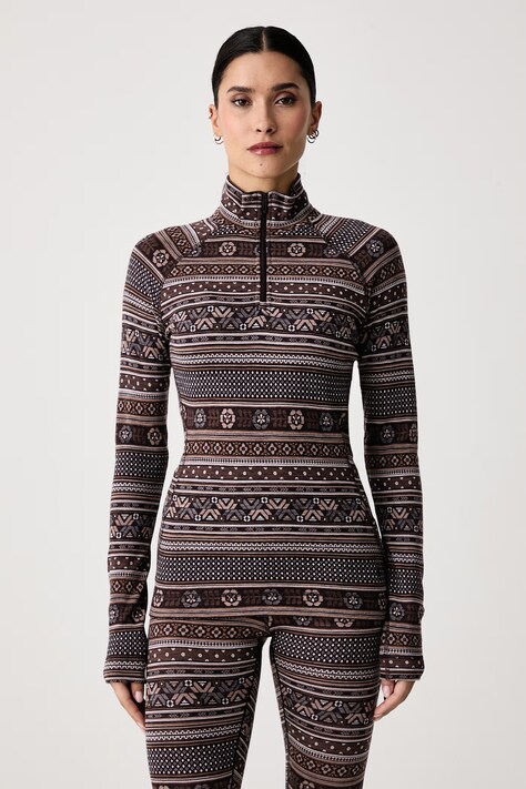 Smartwool Longsleeve termoaktywny damski z wełny merino brązowy SW002829R351