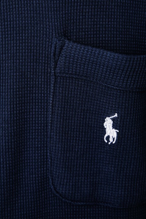 Polo Ralph Lauren халат жіночий з бавовною — AW26-BIDYHH, темно-синій — фото 4