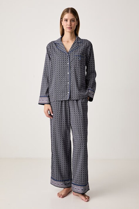 Polo Ralph Lauren Piżama dwuczęściowa damska z lyocellem granatowa 4P0888