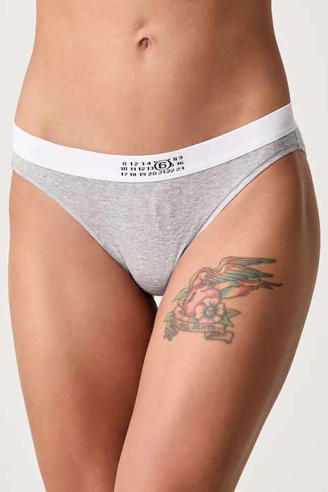 MM6 Maison Margiela Figi damskie z bawełną szare MKL840060