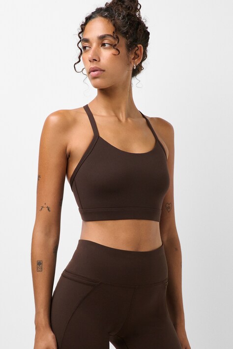 Sweaty Betty Biustonosz sportowy Empower brązowy SB10489