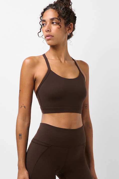 Sweaty Betty Biustonosz sportowy Empower brązowy SB10489