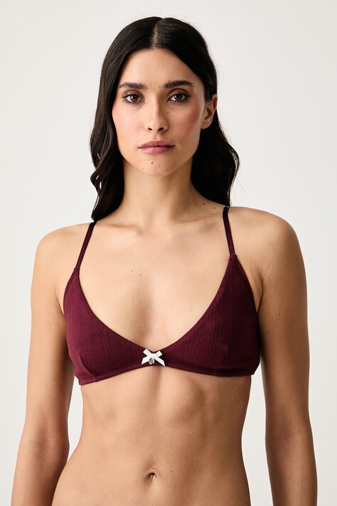 Karl Lagerfeld Grudnjak s pamukom bordo B4W47012