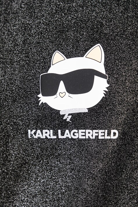 Karl Lagerfeld Νυχτικό γυναικείο με βαμβάκι μαύρο B4W45020