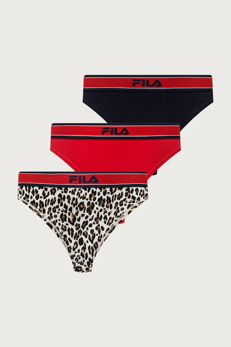 Fila Stringi damskie z bawełną 3-pack czerwone FU6389.3
