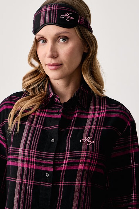 HUGO роздільна піжама жіноча з бавовною FLANNEL GIFT-SET — AW26-BIDYME, рожевий — фото 5