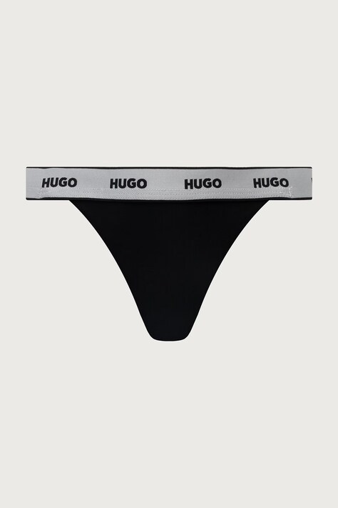 HUGO стрінги жіночі бавовняні з еластаном TRIPLET STRING GIFT 3 шт — AW26-BIDYMI, чорний — фото 2
