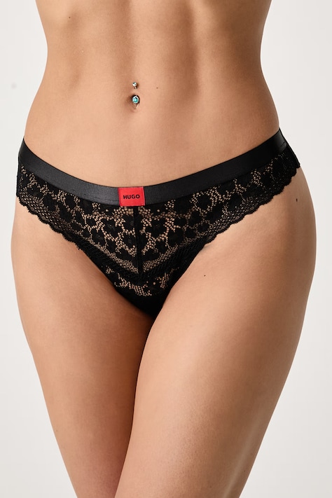 HUGO Stringi damskie SAVANA THONG czarne 50570676