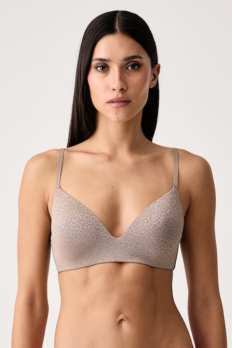 HUGO Biustonosz bezszwowy SHADOW BRALETTE PAD beżowy 50566798