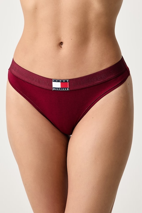 Tommy Hilfiger Прашки дамски от памук с еластан бордо UW0UW06682