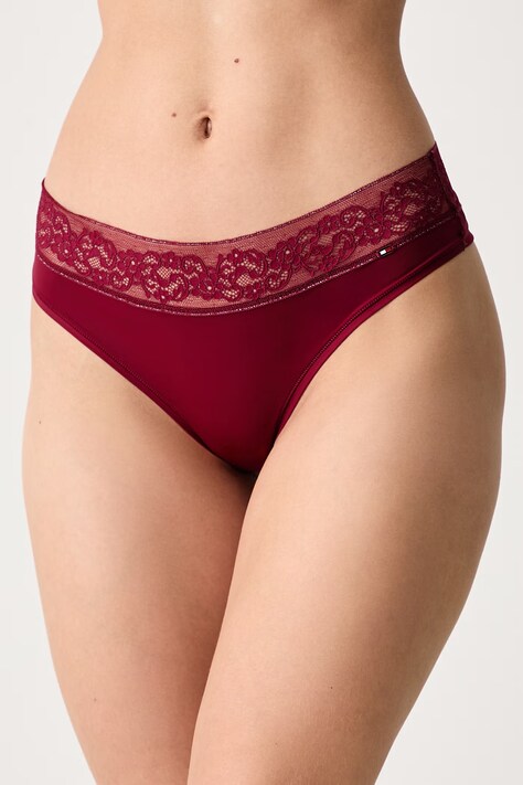 Tommy Hilfiger Figi damskie bordowe UW0UW06642