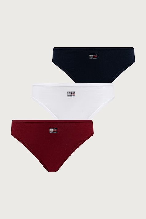 Tommy Hilfiger Бикини тип бразилиана дамски от памук с еластан бордо UW0UW06664