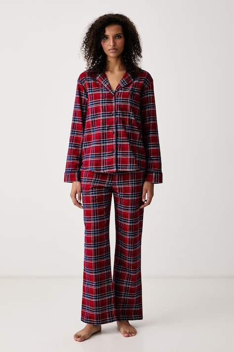 Tommy Hilfiger Piżama dwuczęściowa damska bawełniana bordowa UW0UW06708