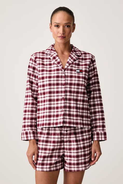 Tommy Hilfiger Пижама от две части дамска от памук розова UW0UW06622
