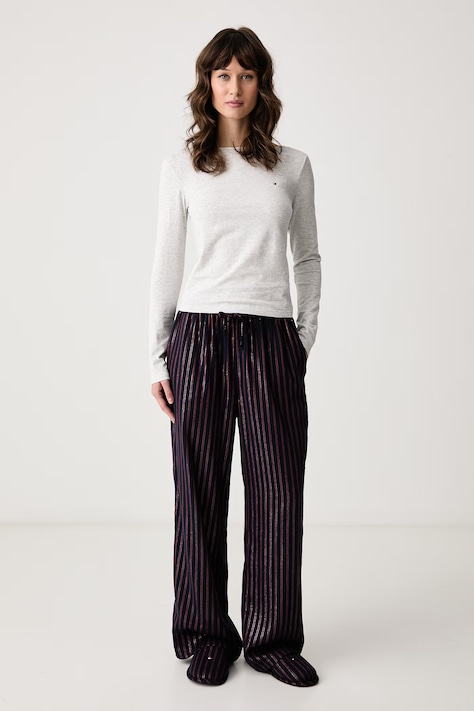 Tommy Hilfiger Pyžamo a papuče dámske sivé UW0UW06605