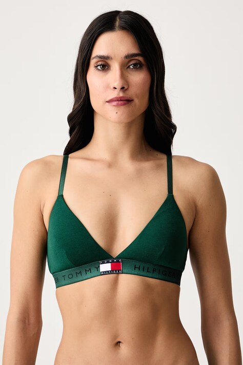 Tommy Hilfiger Grudnjak s pamukom zeleni UW0UW06672